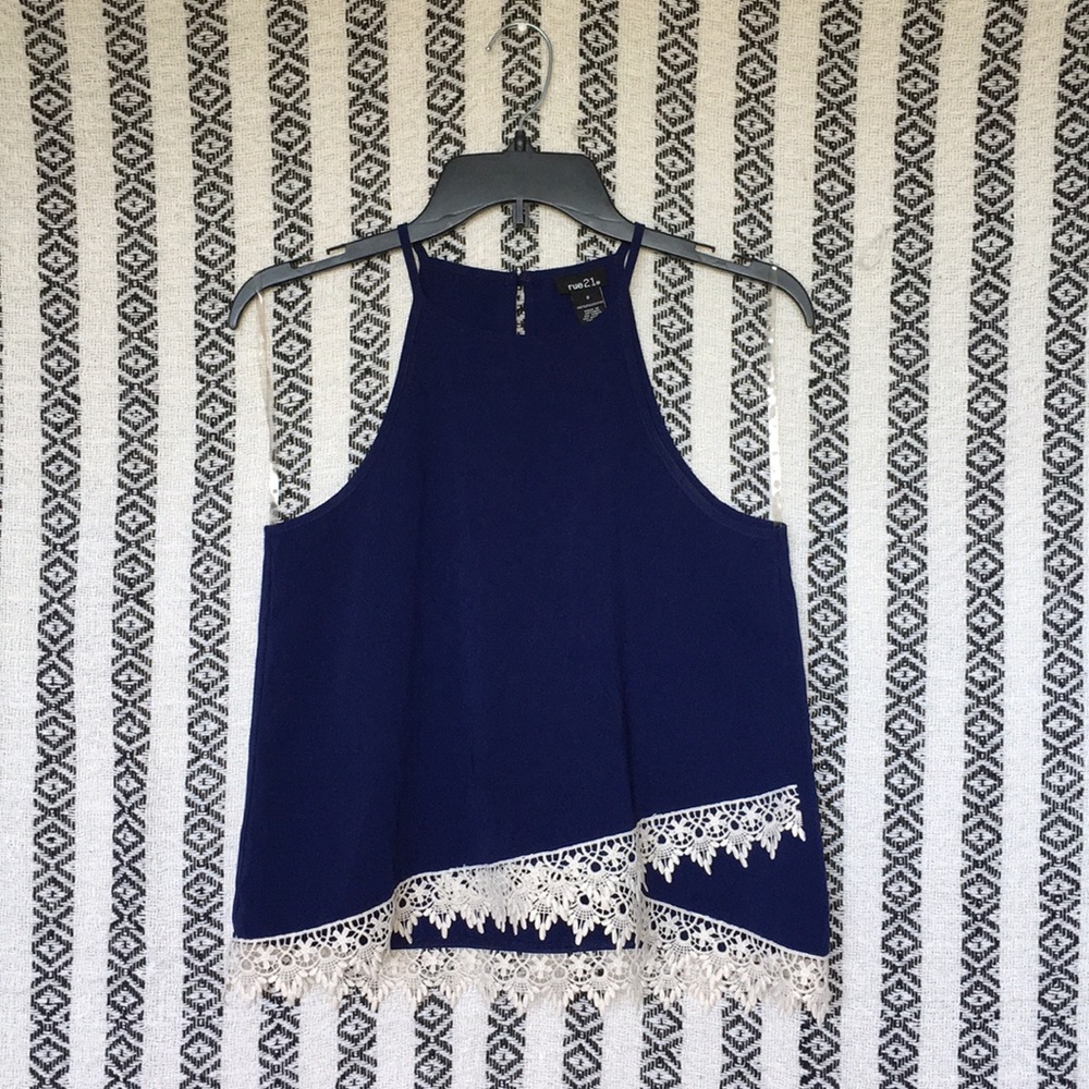 •Navy blue Blouse•